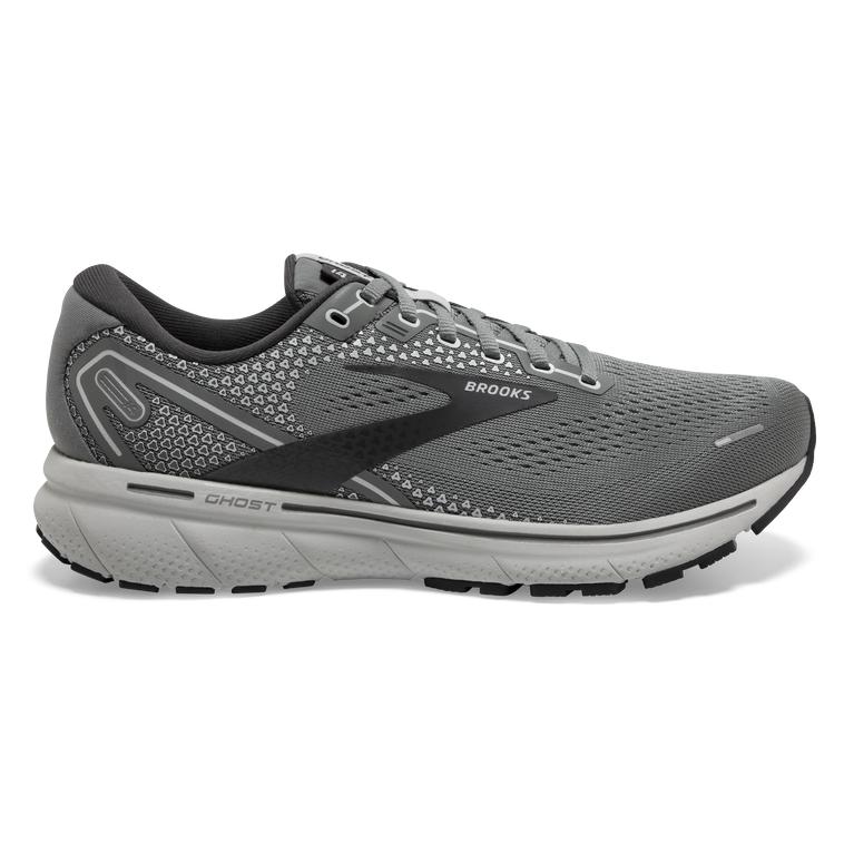 Brooks Ghost 14 Cushioned Men's Road Running Shoes - Grey/Alloy/Oyster (07835-NSRP)